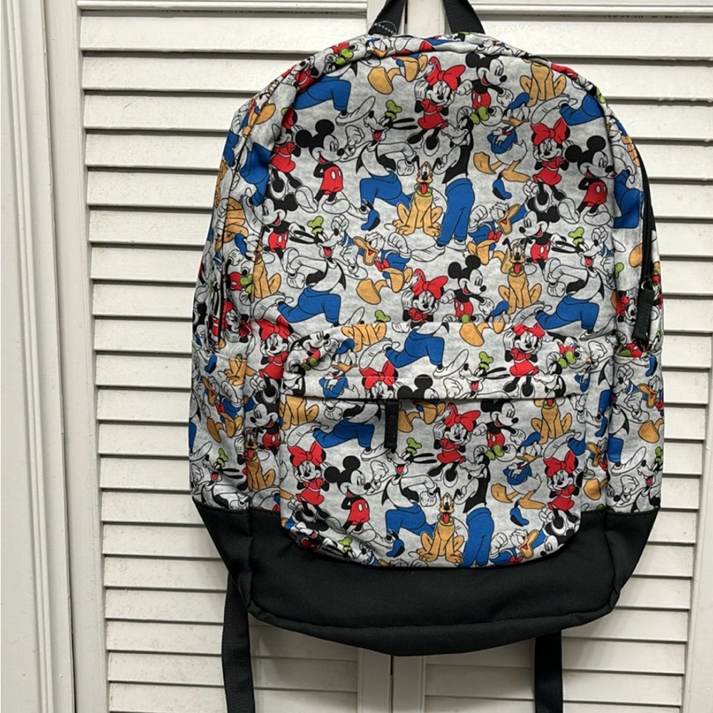 Disney Store Mickey Mouse & Friends All Over Graphic Cartoon Backpack. Flawless